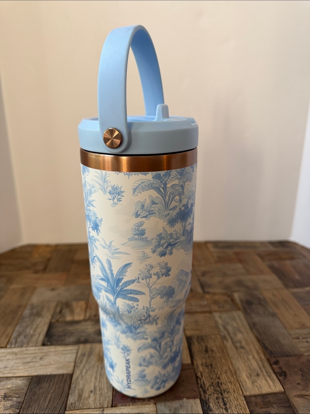 Hydrapeak Nomad 32 oz. Blue Toile Tropical Stainless Steel Insulated Tumbler